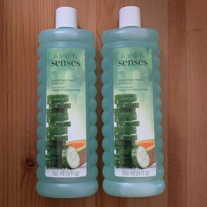 Avon Senses Cucumber Melon Bubblebath 700ml - 2 Bottles